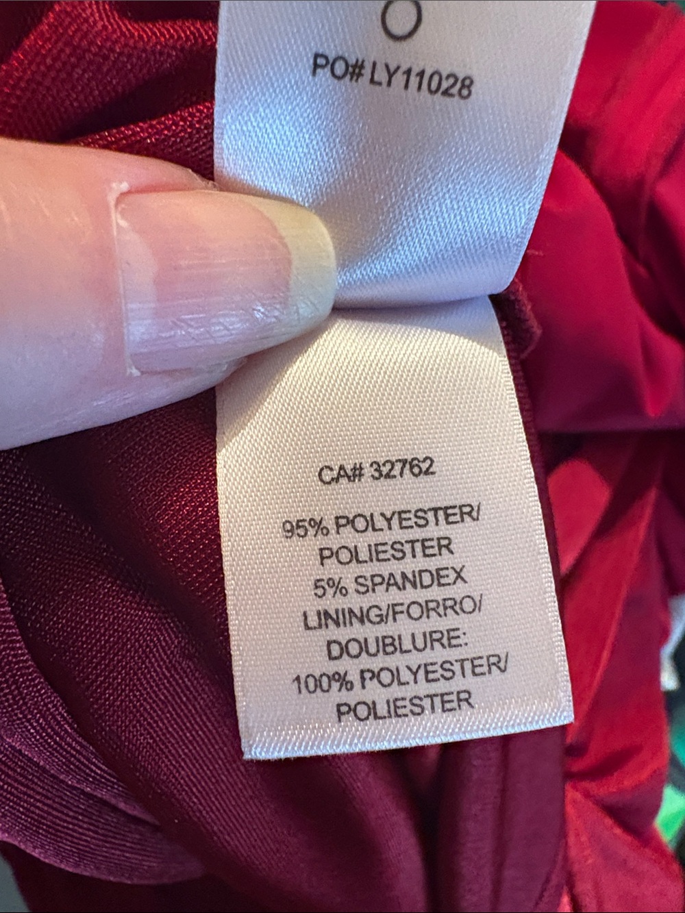 Laundry By Shelli Segal Cranberry Red Ruched Midi Dress - Picture 3 of 3